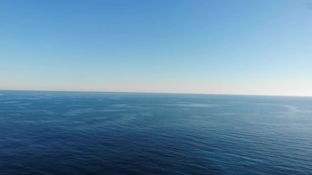 Aerial view of the mediterranean sea in from Valencia Spain.