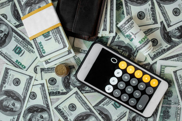 Fototapeta premium Financial calculation of money