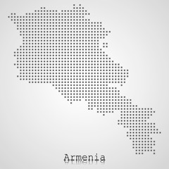 Fototapeta na wymiar Armenia pixel map. Vector illustration.