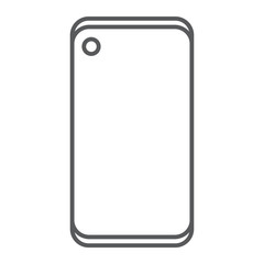 Display hole for selfie camera thin line icon, device and communication, smartphone sign, vector graphics, a linear pattern on a white background.