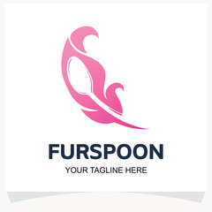 Spoon Feather Logo Design Template Inspiration