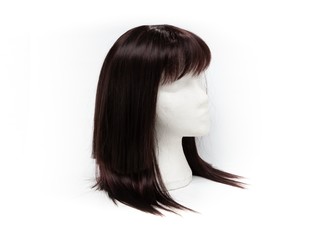 wig on white background 