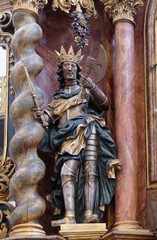 Saint Ladislaus of Hungary, main altar in the church of Saint Leonard of Noblac in Kotari, Croatia