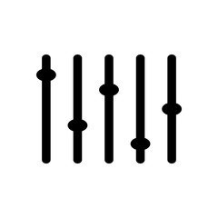Equalizer, slider icon