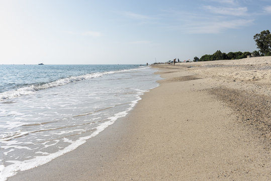 Italia Calabria Mare orme sulla sabbia