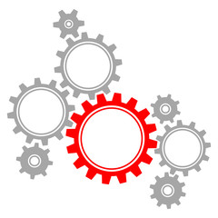 8 Gears Graphics Grey/Red