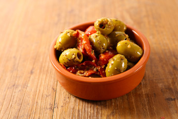 olive and dry tomato