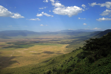 Obraz na płótnie Canvas View of the crater, Ngorongoro Conservation Area, Tanzania 