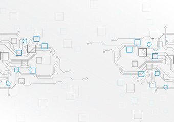 Abstract circuit with shape concept background technology. illustration vector design