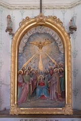 Pentecost, the descent of the Holy Spirit, chapel in the village Stitar, Croatia 