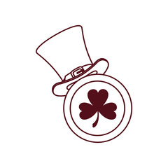 leprechaun hat with coins isolated icon