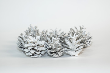 white pine cone from Christmas tree