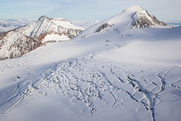 Fototapeta na wymiar Gletscherspalten in den Alpen