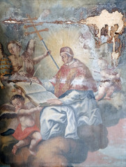 Saint Ambrose altarpiece in the church of Saint Leonard of Noblac in Kotari, Croatia 