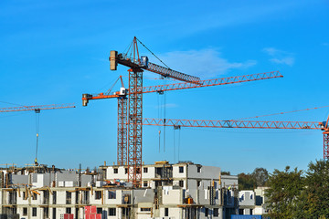 Construction of a residential building in Poznan..