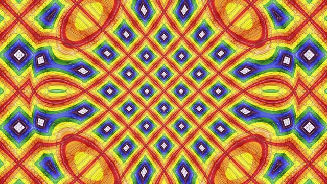 Regenbogenfarbig Kaleidoskop Animation