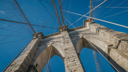Obraz premium Famous Brooklyn Bridge in New York