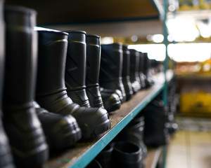 Fototapeta na wymiar rubber shoe manufacturing