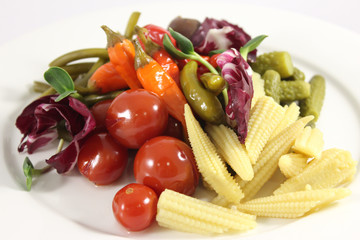 assorted pickled vegetables