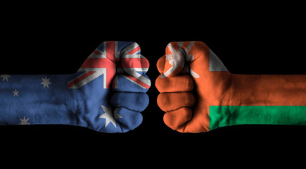 Fototapeta premium Australia vs Oman