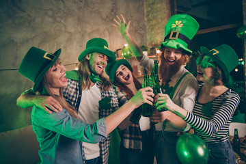 Group company cheerful five members green tradition culture national carefree lucky leaf style...