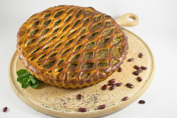 cake with beans and poppy seeds