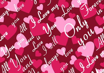  love lettering background - Valentine's Day - hearts background