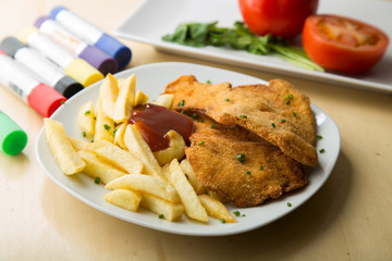 Schnitzel Spanish Tapas.