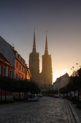 Ostrów Tumski i Katedra - Wrocław - wschód słońca - 247398999