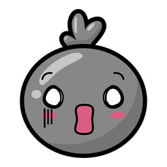 kawaii face bubble cartoon