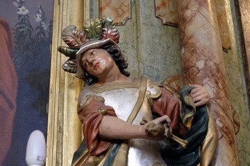 Saint Francis Xavier, statue in the Church of Saint Francis Xavier in Vugrovec, Croatia 