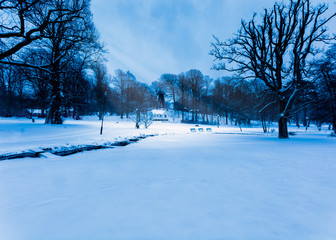 City of gothenburg covered in Thick fresh Snow