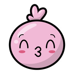 Fototapeta premium kawaii face bubble cartoon