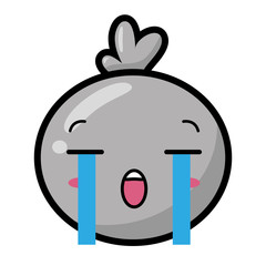 kawaii face bubble cartoon