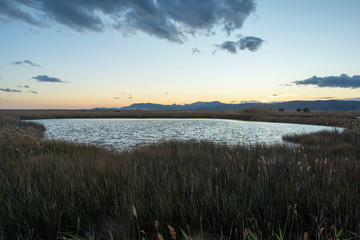 Sunset in the natural park of prat de cabanes