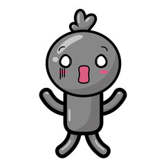 kawaii cartoon doll character