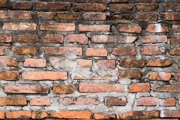 Background of Grunge Old brick wall.