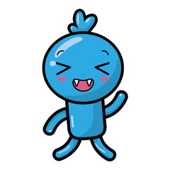 kawaii cartoon doll character