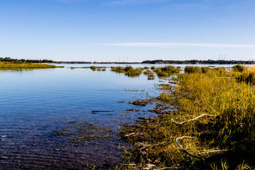  Rugged shore line around Glennifer Lakes Provincial Recreation Area, Alberta, Canada