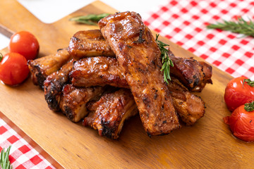 grilled barbecue ribs pork