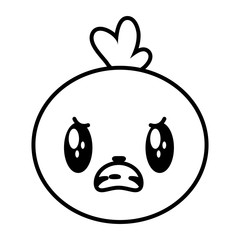 kawaii face bubble cartoon