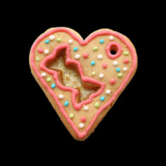 cookie on a black background, isolated design element