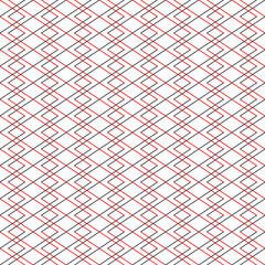 Abstract geometric pattern seamless with red and black lines on white background.