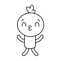 kawaii cartoon doll character