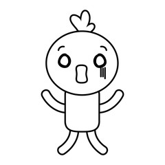 kawaii cartoon doll character