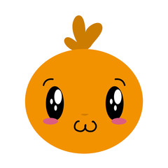 kawaii face bubble cartoon