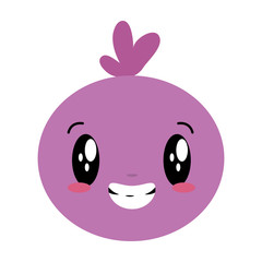 Naklejka premium kawaii face bubble cartoon