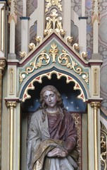 Saint Mary Magdalene statue on the Sacred heart of Jesus altar in the church of Saint Matthew in Stitar, Croatia.