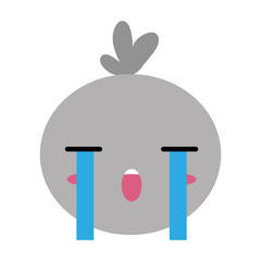 kawaii face bubble cartoon