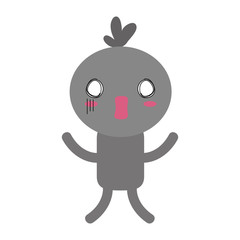 kawaii cartoon doll character